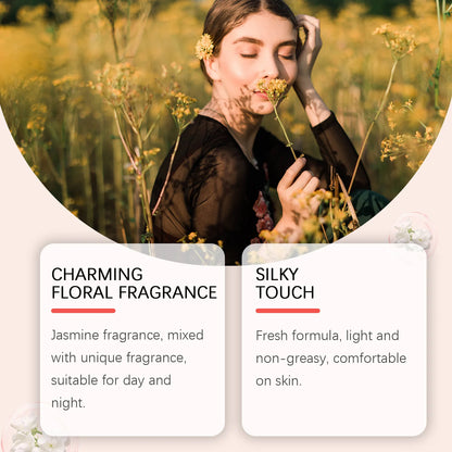 Roxelis Jasmine Light Fragrance Perfume Natural Fresh Mild Long-lasting Light Fragrance Portable Charming Lingering Perfume