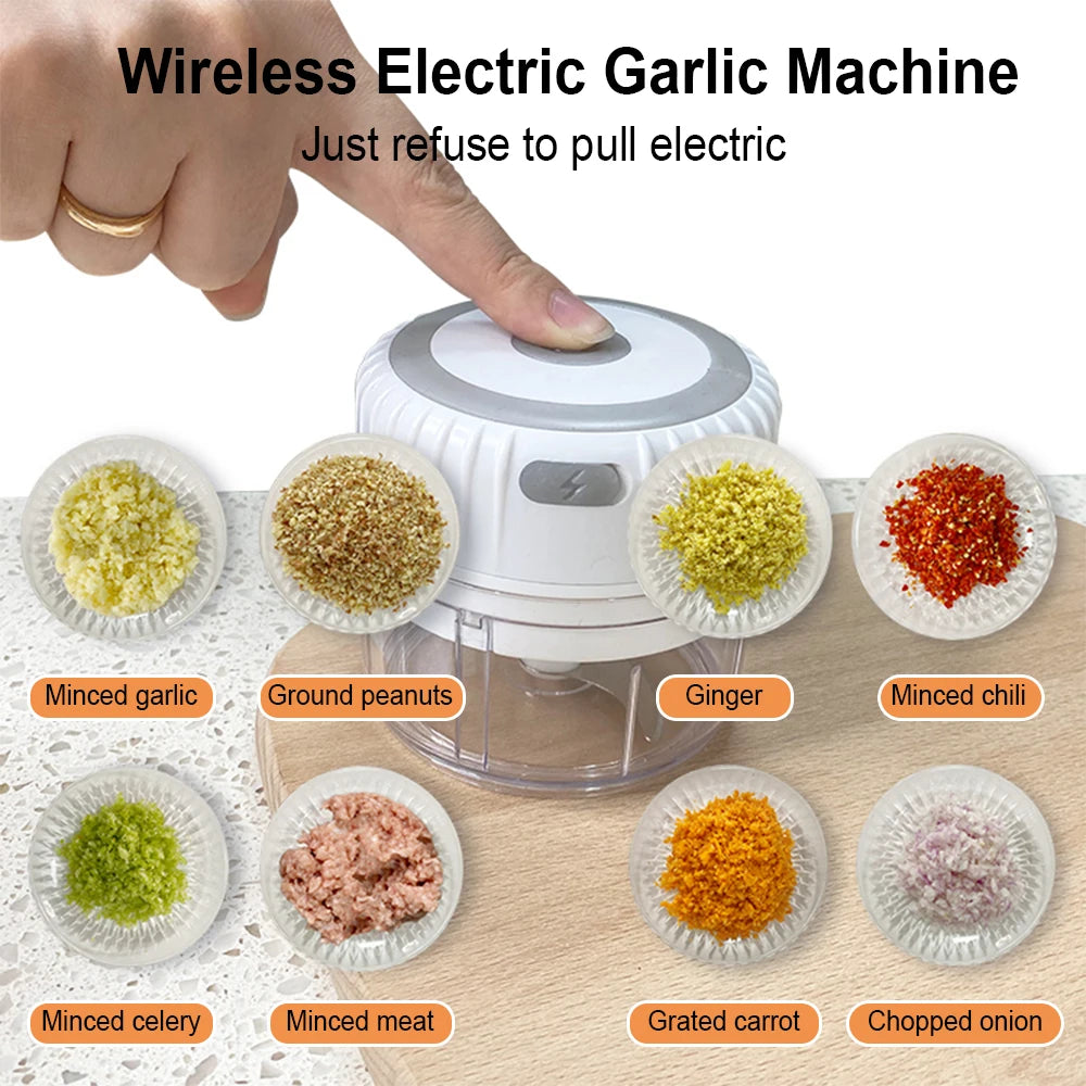 Xiaomi Electric Garlic Masher Kitchen Chopper Meat Grinder Mini Garlic Vegetable Chopper Crusher Rechargeable Food Processor