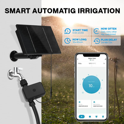 Solar Smart Irrigation Kit 4W 5V Built-in 6000mAh Battery For Balconies Garden Mobile Phone WiFi Remote Control Watering System