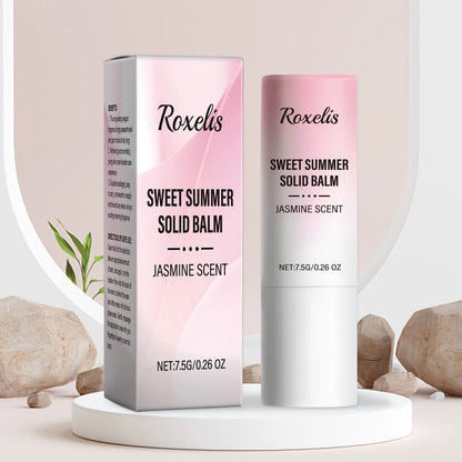 ROXELIS Sweet Summer Solid Balm Lemon Scent Mild Long Last Freshness Aroma Deodorant Portable Refill Anytime Perfume Balm 0.26OZ