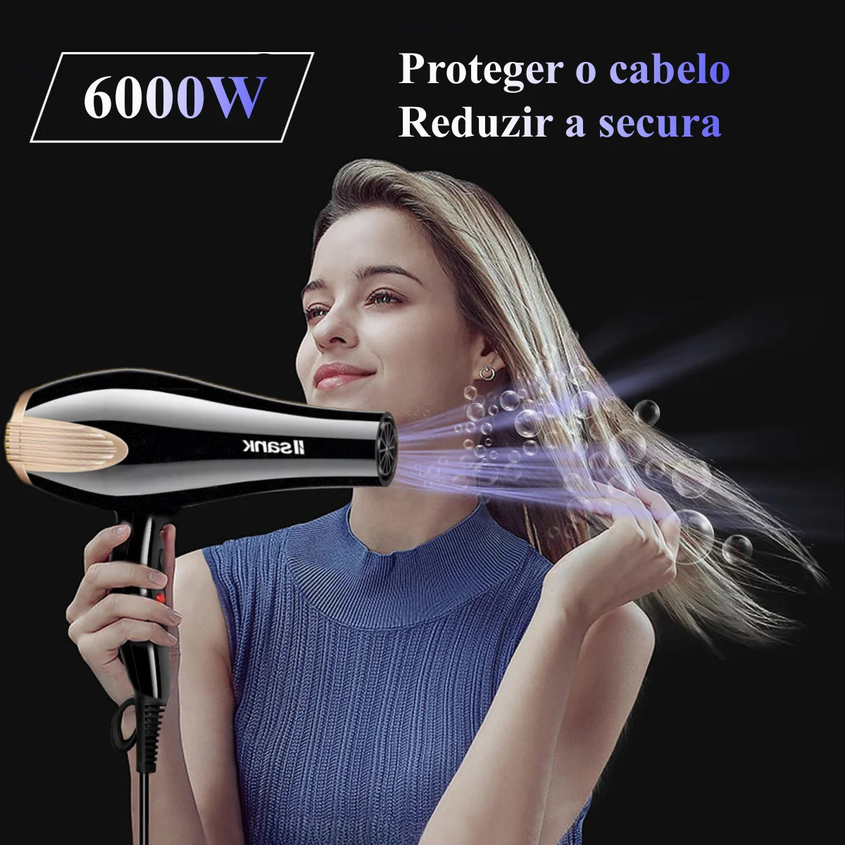 4 In 1 Professional Ionic Hair Dryer Turbo 6000W