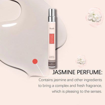 Roxelis Jasmine Light Fragrance Perfume Natural Fresh Mild Long-lasting Light Fragrance Portable Charming Lingering Perfume