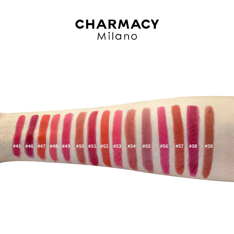 CHARMACY Matte Durable Easy To Wear Lipstick Natural Matte Red Velvet Lip Stick Lip Coloring Makeup Women Beauty Cosmetics