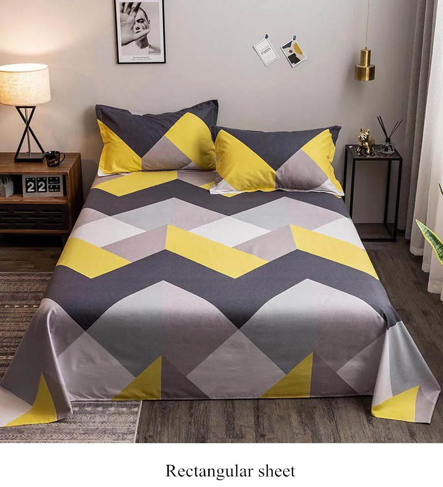 WOSTAR Luxury bedding set king size duvet cover bed sheet and pillowcase geometry printed nordic style bedclothes home textiles