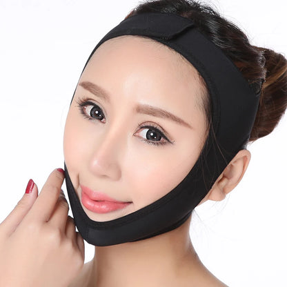 Elastic Face Slimming Bandage V Line Face Shaper Women Chin Cheek Lift Up Belt Facial Massager Strap Face Skin Care Tools Beauty