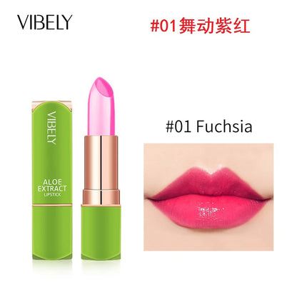 VIBELY New 7 Color Color Mood Changing Lip Balm Natural Aloe Vera Lipstick Long Lasting Moisturizing Makeup Cosmetics for Women