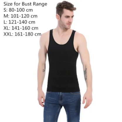 Men's Slimming Shaper Posture Vest Men's Compression T-Shirt Body Building Fat Burn Chest Tummy Shirt Slim Dry Quick Under Shirt