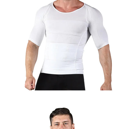 Men Slimming Shapewear Body Shaper Modeling TShirt Slim Vest Fat Burning Belly Abdomen Compression Chest Tummy Corset T-Shirts