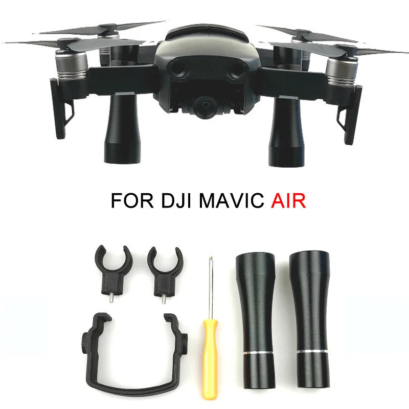 مصباح LED ليلي، مصباح يدوي للطيران الجوي، حامل حامل ممتد للكاميرا، متصل ببطاريات AA لطائرة DJI Mavic Air بدون طيار