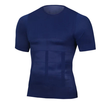 Men's Slimming Shaper Posture Vest Men's Compression T-Shirt Body Building Fat Burn Chest Tummy Shirt Slim Dry Quick Under Shirt