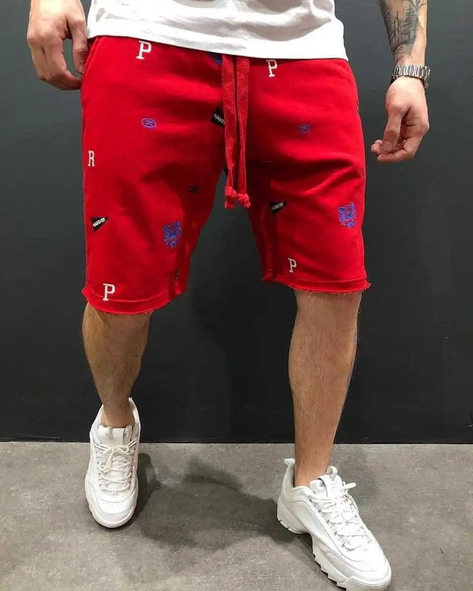 2024 Summer Men Cargo Shorts Jogging Gym Fitness Casual Embroidery Short Pants Street Trend Cargo Short Men