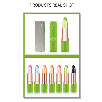 VIBELY New 7 Color Color Mood Changing Lip Balm Natural Aloe Vera Lipstick Long Lasting Moisturizing Makeup Cosmetics for Women