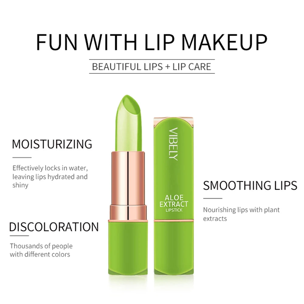 VIBELY New 7 Color Color Mood Changing Lip Balm Natural Aloe Vera Lipstick Long Lasting Moisturizing Makeup Cosmetics for Women