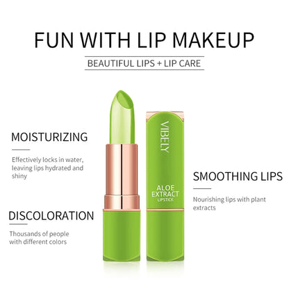 VIBELY New 7 Color Color Mood Changing Lip Balm Natural Aloe Vera Lipstick Long Lasting Moisturizing Makeup Cosmetics for Women