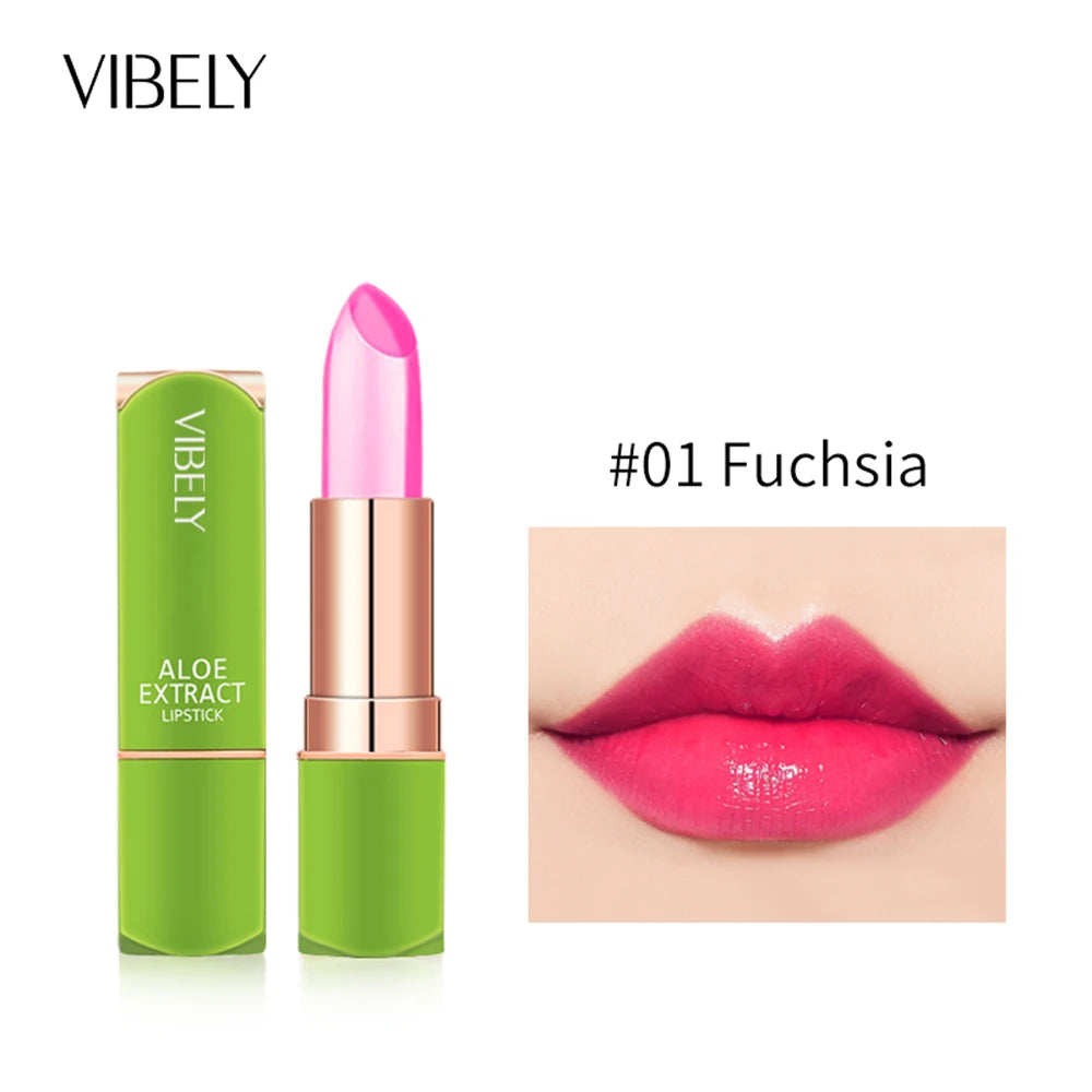 VIBELY New 7 Color Color Mood Changing Lip Balm Natural Aloe Vera Lipstick Long Lasting Moisturizing Makeup Cosmetics for Women