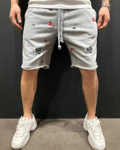 2024 Summer Men Cargo Shorts Jogging Gym Fitness Casual Embroidery Short Pants Street Trend Cargo Short Men