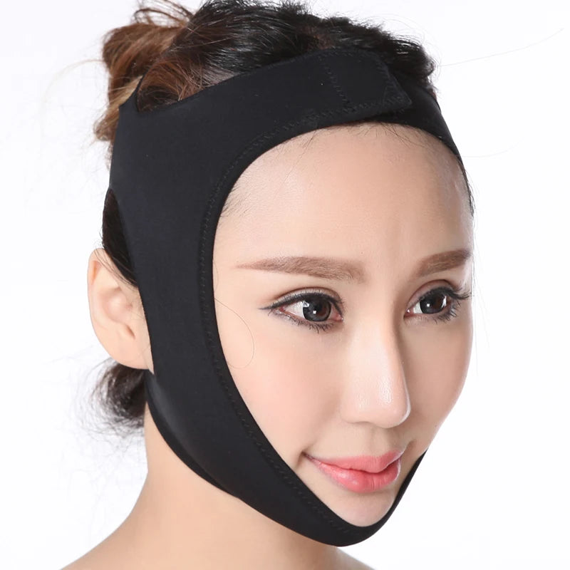 Elastic Face Slimming Bandage V Line Face Shaper Women Chin Cheek Lift Up Belt Facial Massager Strap Face Skin Care Tools Beauty