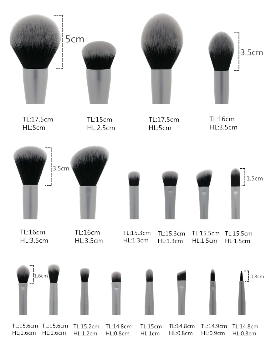 Sylyne Makeup Brush Set 18 Pieces Professional Make Up Brushes Kit