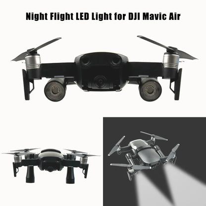 مصباح LED ليلي، مصباح يدوي للطيران الجوي، حامل حامل ممتد للكاميرا، متصل ببطاريات AA لطائرة DJI Mavic Air بدون طيار