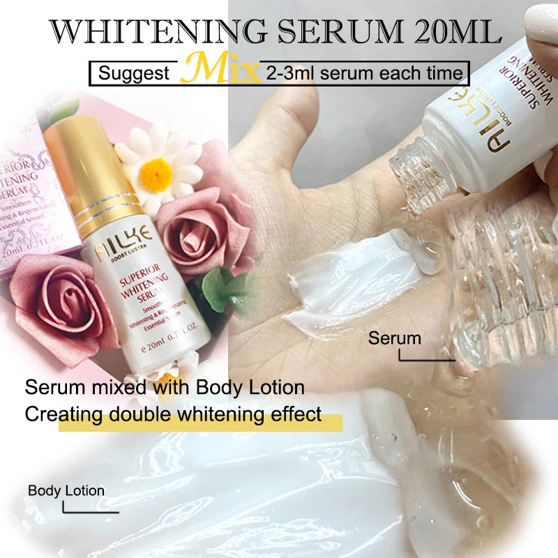 AILKE Super Bleaching And Dark Spot Remove Body Lotion Suitable For Face And Body Women Whitening Moisturizing Skin Care Cream