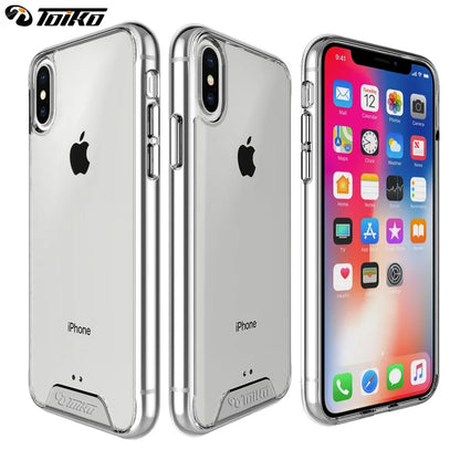 غطاء خلفي شفاف هجين من مادة TPU من TOIKO Chiron لهاتف iPhone X XS MAX XR واقي من الصدمات ومصد لهاتف iPhone 11 Pro Max