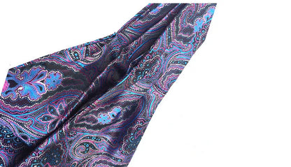 Glamour Men's Scarf Retro Jacquard Tie Cravat Neckerchief Men's Ascot Tie Hanky Suits Set Pocket Handkerchief Men Gift