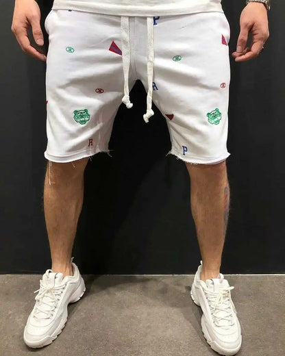 2024 Summer Men Cargo Shorts Jogging Gym Fitness Casual Embroidery Short Pants Street Trend Cargo Short Men