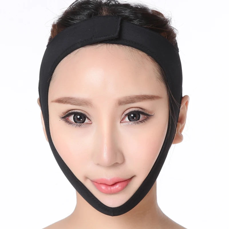 Elastic Face Slimming Bandage V Line Face Shaper Women Chin Cheek Lift Up Belt Facial Massager Strap Face Skin Care Tools Beauty