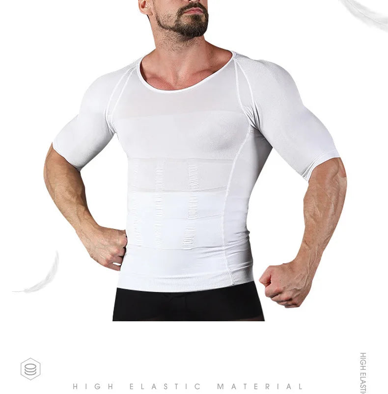 Men Slimming Shapewear Body Shaper Modeling TShirt Slim Vest Fat Burning Belly Abdomen Compression Chest Tummy Corset T-Shirts