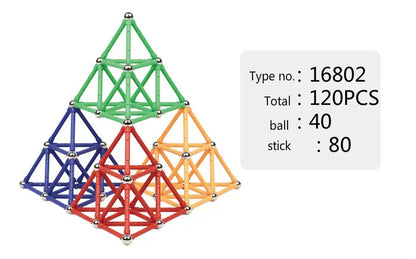 LFAYER 3D Long Magnet Sticks Magnetic Building Blocks Magnet Sticks Construction DIY Magnetic toys For Kid