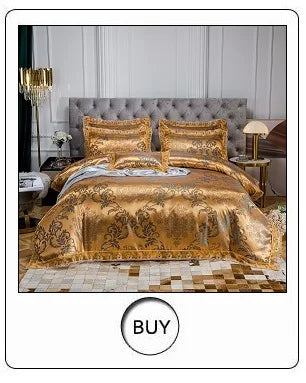 Modern Art Gold Embroidery 100S Egyptian Long-staple Cotton Luxury Bedding Set Quilt Cover Bed Linen Pillow Shams Bedclothes