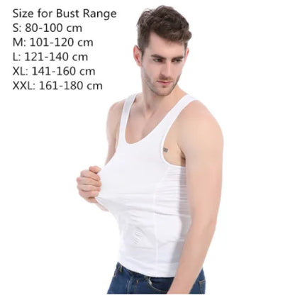 Men's Slimming Shaper Posture Vest Men's Compression T-Shirt Body Building Fat Burn Chest Tummy Shirt Slim Dry Quick Under Shirt