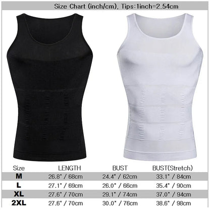 Men's Slimming Shaper Posture Vest Men's Compression T-Shirt Body Building Fat Burn Chest Tummy Shirt Slim Dry Quick Under Shirt