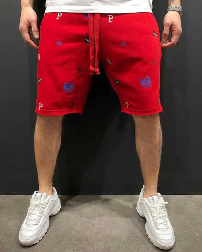 2024 Summer Men Cargo Shorts Jogging Gym Fitness Casual Embroidery Short Pants Street Trend Cargo Short Men