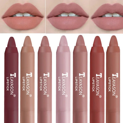 12 Color Waterproof Matte Lipliner Pencil Sexy Red Contour Tint Lipstick Lasting Non-stick Cup Lipliner Pen Lips Makeup Cosmetic