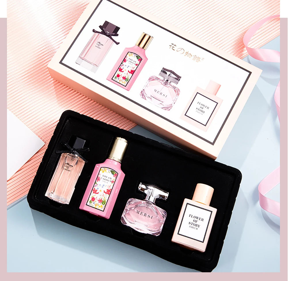 Floral Scent Gift Box 110ml Four Piece Set духи Women Perfume Lasting Fragrance Floral Scent Pheromone Eau De Parfum Men Cologne