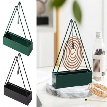 Mosquito Coil Frame Iron Mosquito Coil Holder Safe Easy-to-use Stand for Home Outdoor Patio Wall-mounted Lay-flat for Prevention