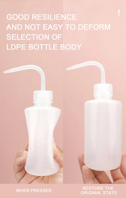 250/500/1000ml Clean False Eyelashes Elbow Pot Squeeze Bottle Washing Bottle Laboratory Measuring Bottle Supply With Scale