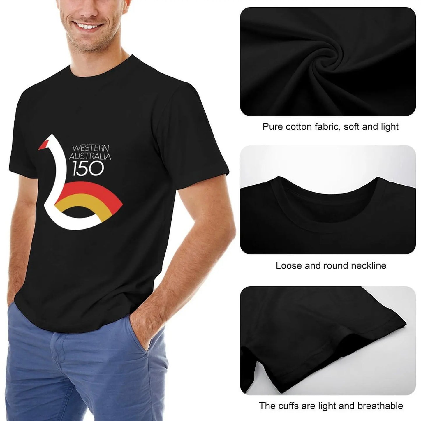 Western Australia's 150th Celebration T-Shirt vintage t shirts summer top funny t shirts for men