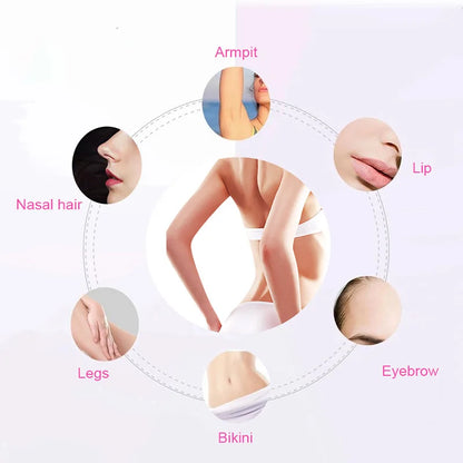 Portable Electric Women Shaver USB Charging Female Hair Remover Painless Roll Blades Razor Bikini Armpit Private  Lady Epilator