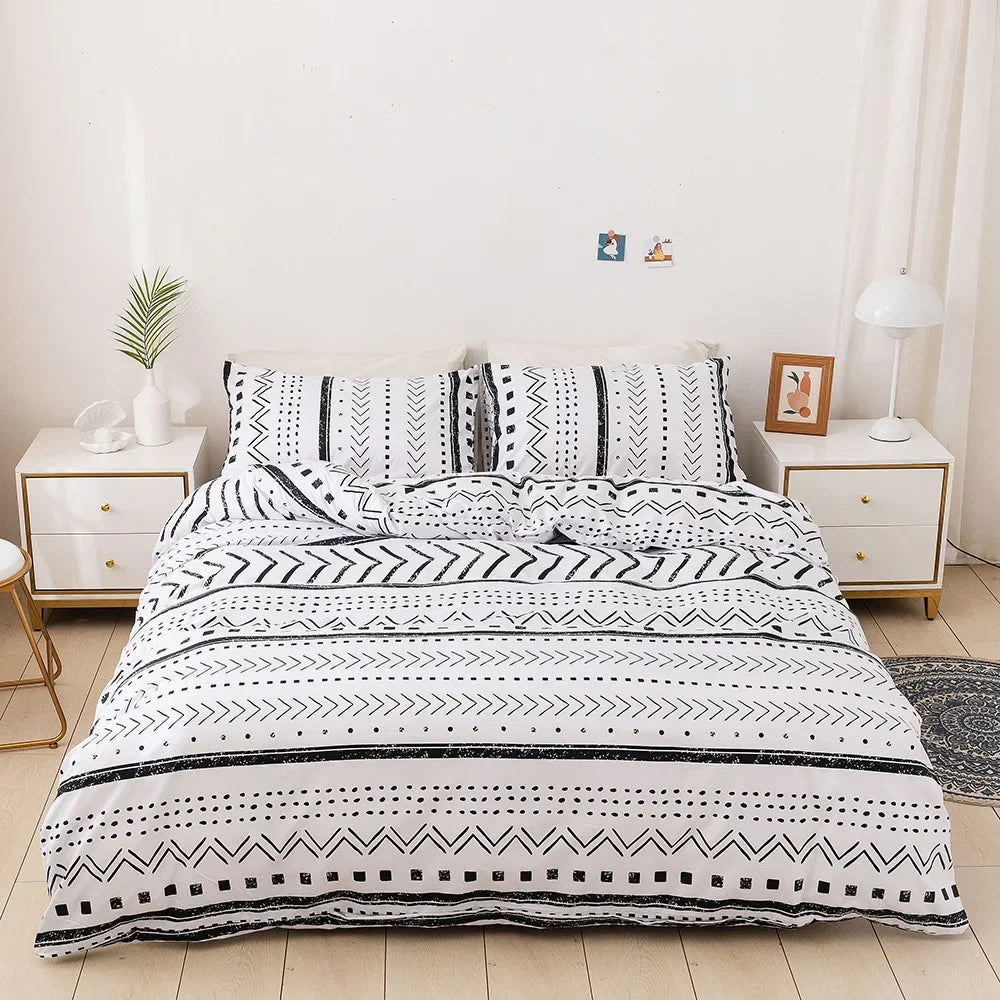 Luxury Bedding Sets 2/3 Pcs Nordic Butterfly Pattern Northern Europe Duvet Cover Set 220x240 200x200 for Adult King Queen Twin