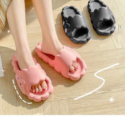 shoes for women slippers flip flops slides sandals Summer Beach Cloud Thick house cartoon cute anti-skid indoor Non Slip Soft