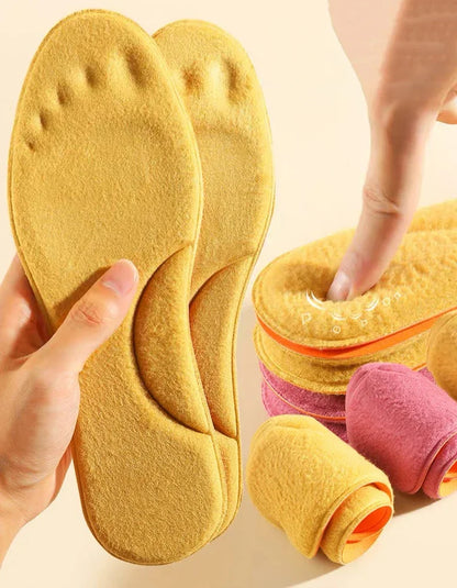 Thermal Plush Warm Insoles Women Men Winter Self Heating Massage Shoe Pads Sports Memory Foam Foot Care Inserts Padding