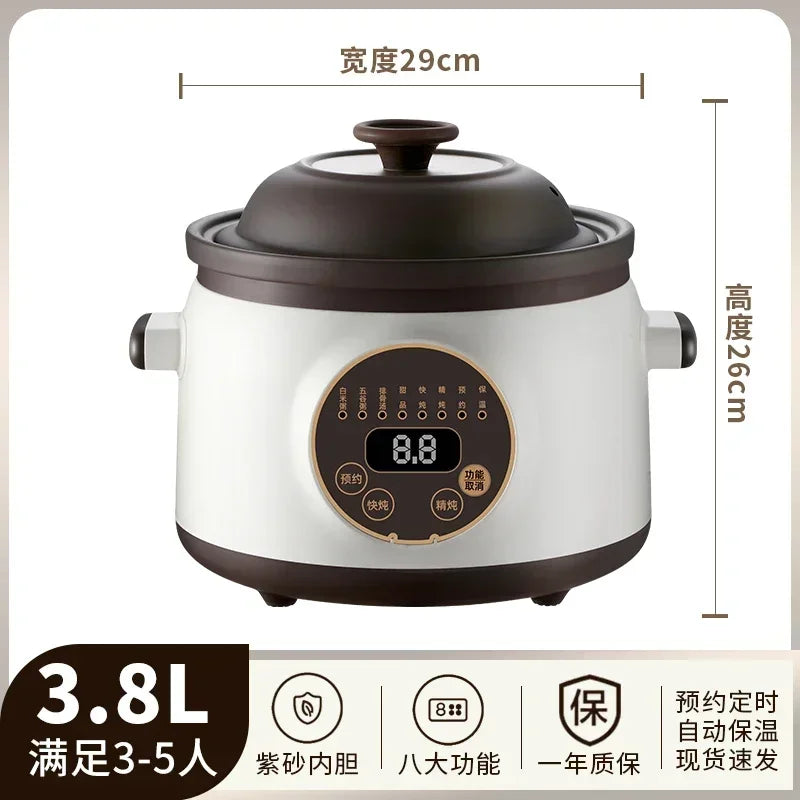 Electric stew pot household automatic new purple sand soup pot health electric casserole auxiliary cooking porridge pot