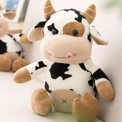 Cow doll plush toy cute calf animal Year of Ox mascot activity gifts