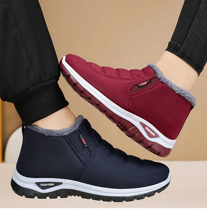 Lady‘s Casual Fashion Thicken Flat Shoes Lightweight Soft Comfortable Shoes Solid Warm Non-Slip Shoes For Winter