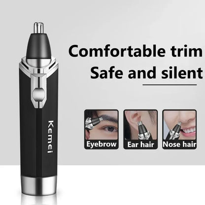 Kemei 6512 Nose Hair Trimmer Nasal Wool Implement Nose Hair Cut Washed Trimmer Clipper and Hair Razor Epilator Remover Nose Hair