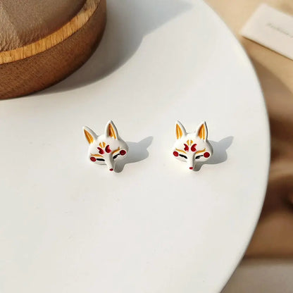 Women Eleagnt Chinese Flower Tassel Pendent Stud Earrings Cute Animal Dangle Drop Earrings Temperament Japanese Sakura Earrings