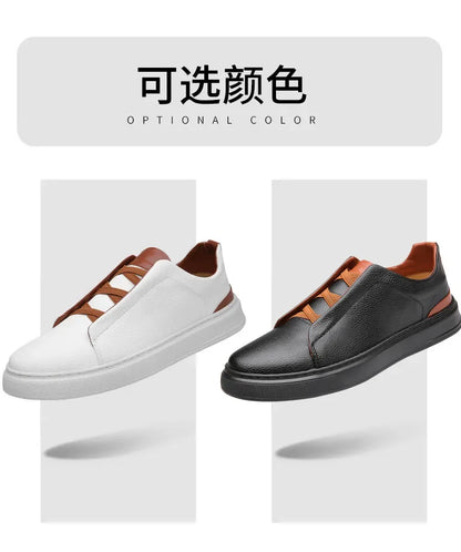 New Men Leather Shoes Classic Business Formal Shoes for Men Handmade Casual Men's Lace-up Footwear Man Platform non-slip Loafers