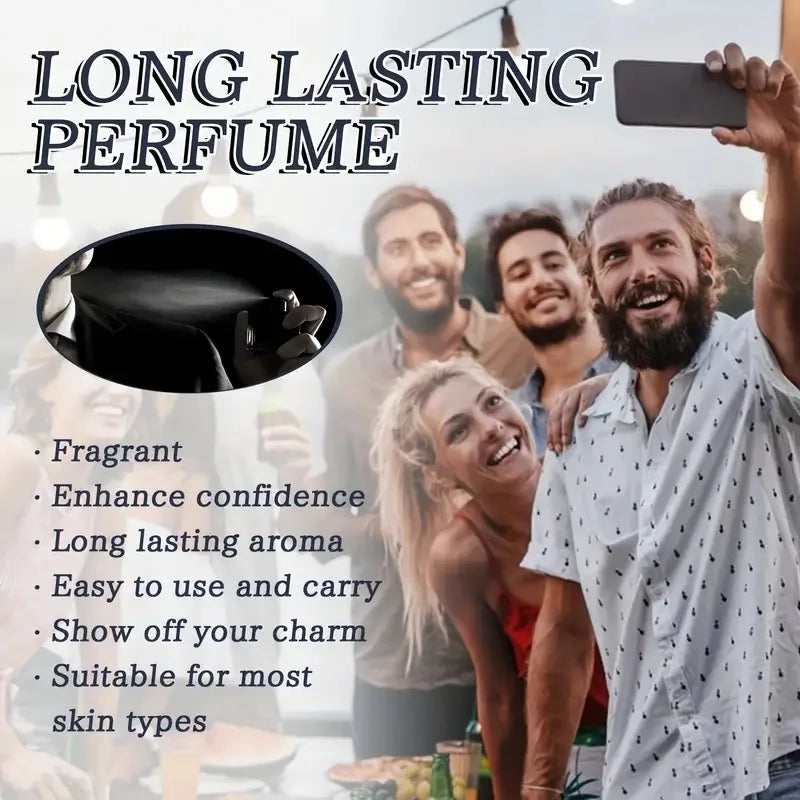 Vintage 80ml Leathery Eau De Parfum Spray for Men Fresh Energetic Fruity Floral Woody Tones Marine Long Lasting Cologne Perfume